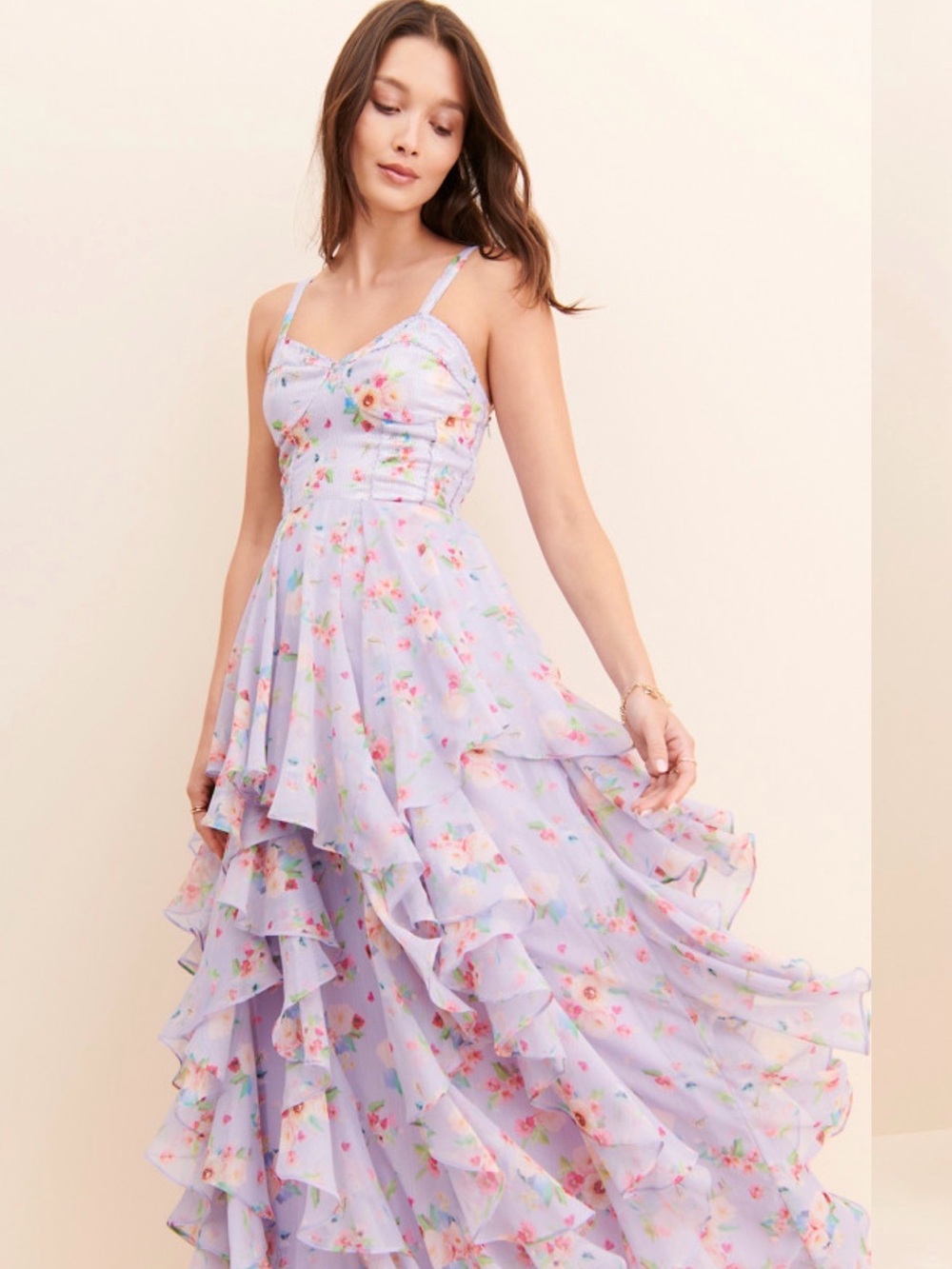 Bhauni by Jyoti floral chiffon dress size xs